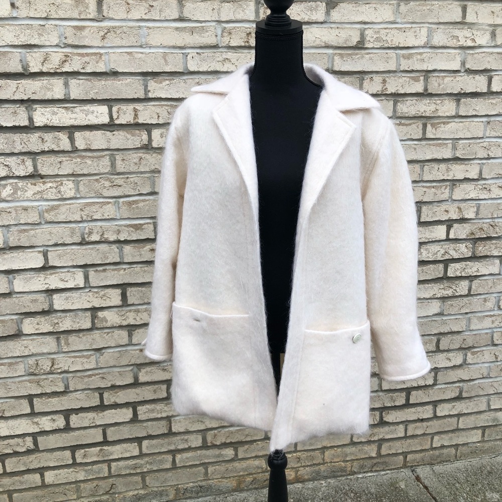 Cream wool Shacket